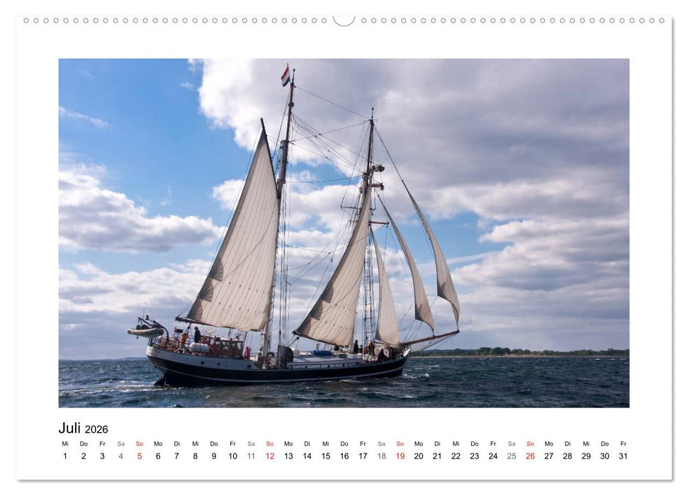 Traditionsschiffe auf der Ostsee (CALVENDO Premium Wandkalender 2026)
