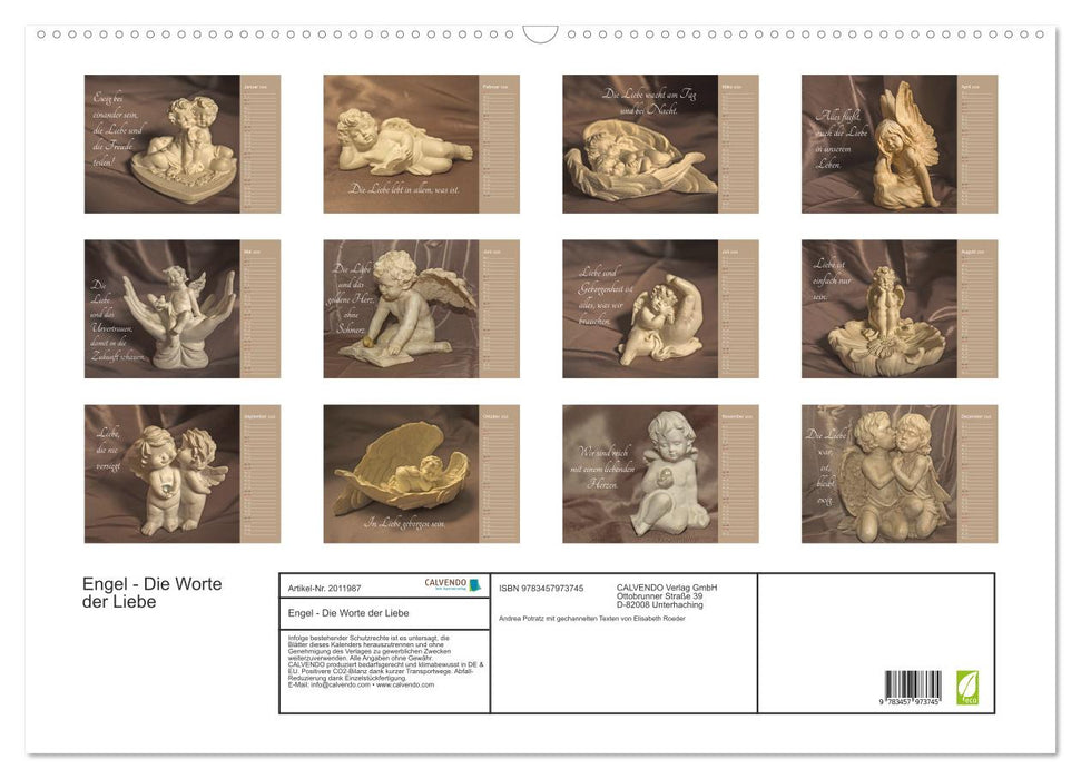 Engel - Die Worte der Liebe (CALVENDO Wandkalender 2026)