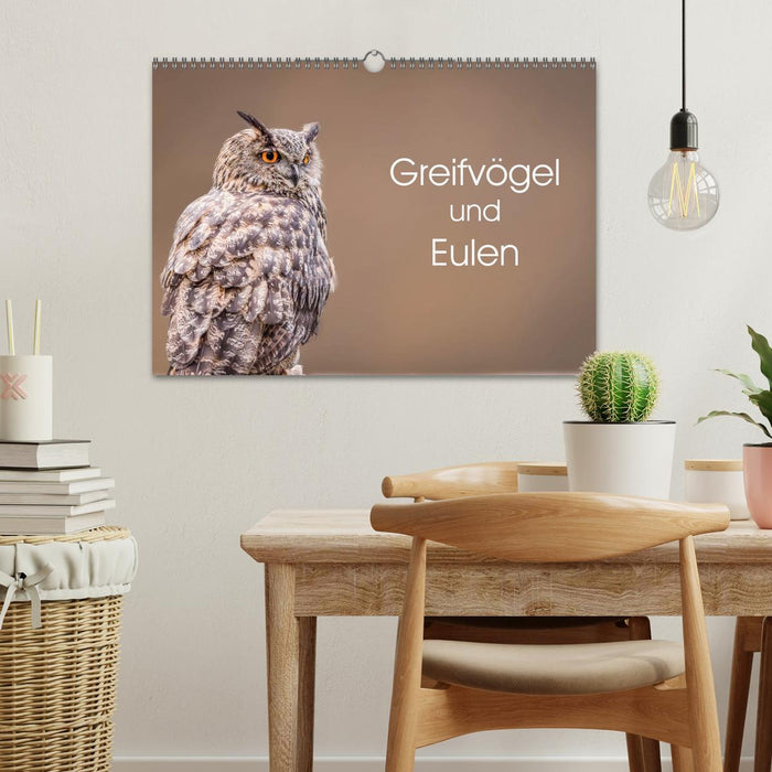 Greifvögel und Eulen (CALVENDO Wandkalender 2026)