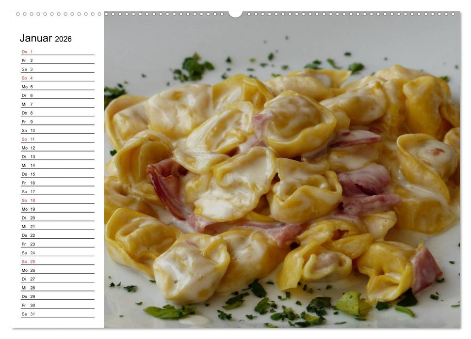 Heute gibt es Nudeln! Basta! Pasta-Impressionen (CALVENDO Premium Wandkalender 2026)