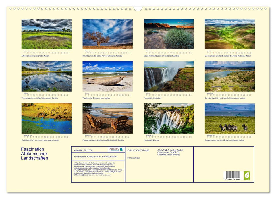 Faszination Afrikanischer Landschaften (CALVENDO Wandkalender 2026)