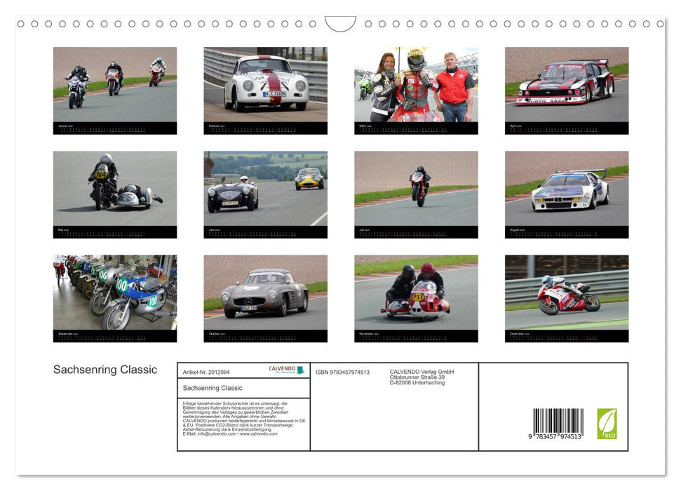 Sachsenring Classic (CALVENDO Wandkalender 2026)