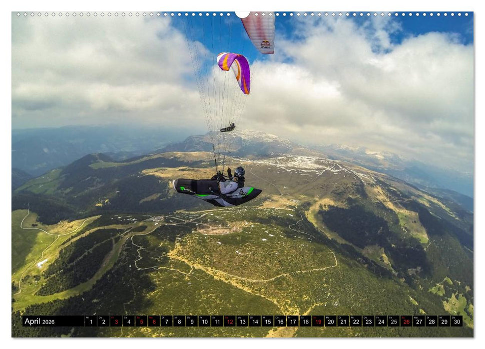Paragliding - die Faszination des Fliegens (CALVENDO Premium Wandkalender 2026)