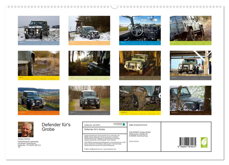 Defender für's Grobe (CALVENDO Premium Wandkalender 2026)