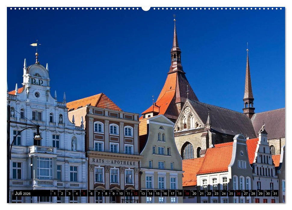 Deutsche Hansestädte - Lübeck Wismar Rostock Stralsund (CALVENDO Premium Wandkalender 2026)