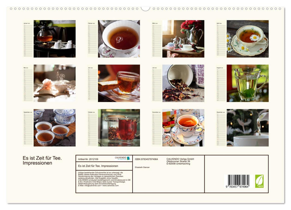 Es ist Zeit für Tee. Impressionen (CALVENDO Premium Wandkalender 2026)