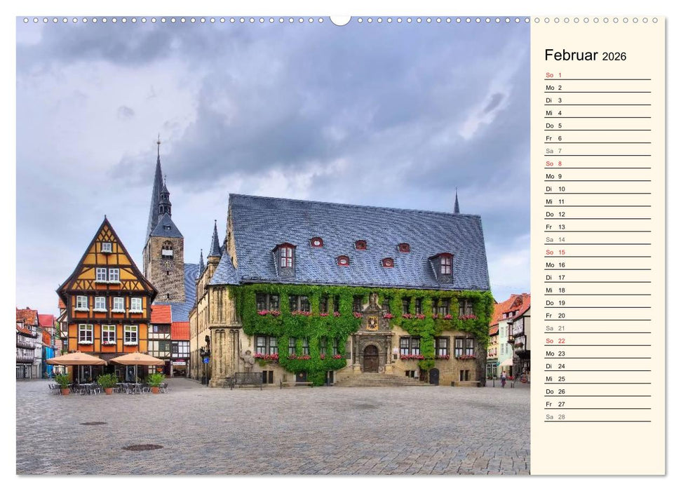 Quedlinburg - Welterbestadt im Harz (CALVENDO Premium Wandkalender 2026)