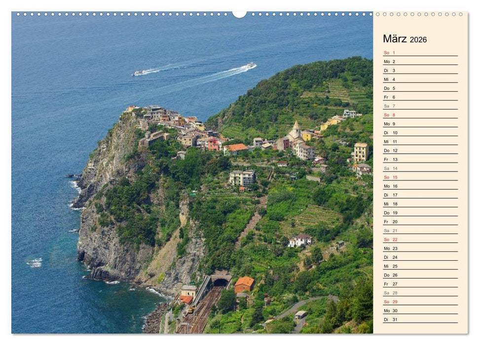 Cinque Terre - Malerische, verträumte Dörfer an der ligurischen Küste (CALVENDO Premium Wandkalender 2026)