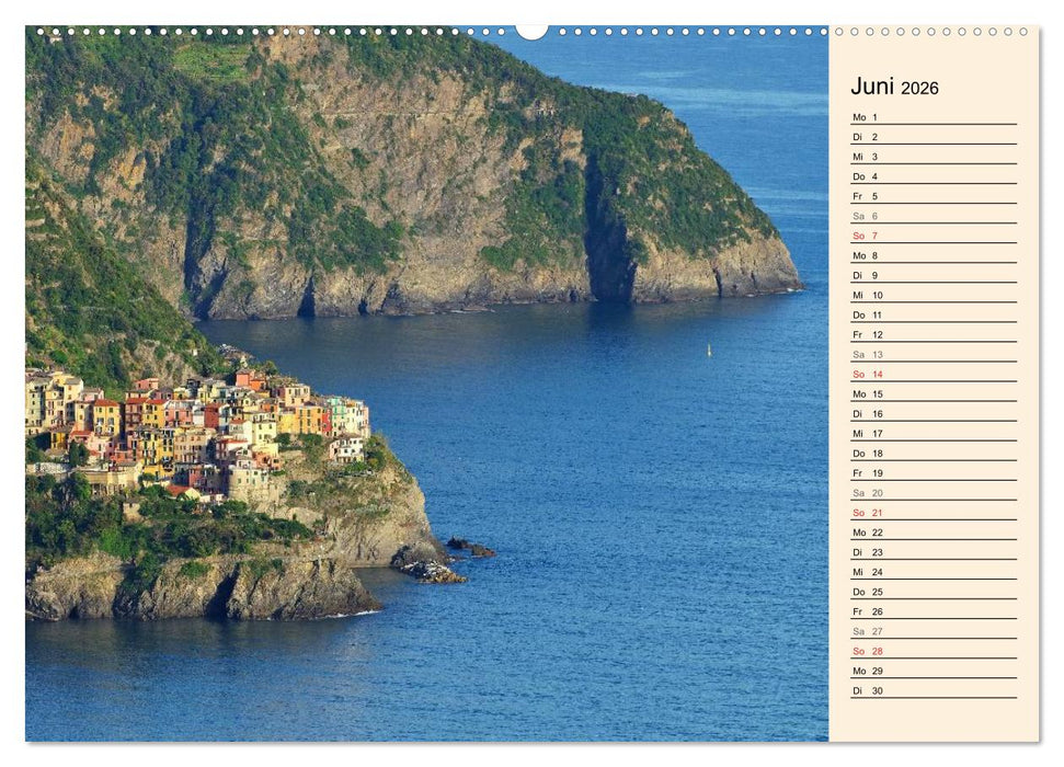 Cinque Terre - Malerische, verträumte Dörfer an der ligurischen Küste (CALVENDO Premium Wandkalender 2026)