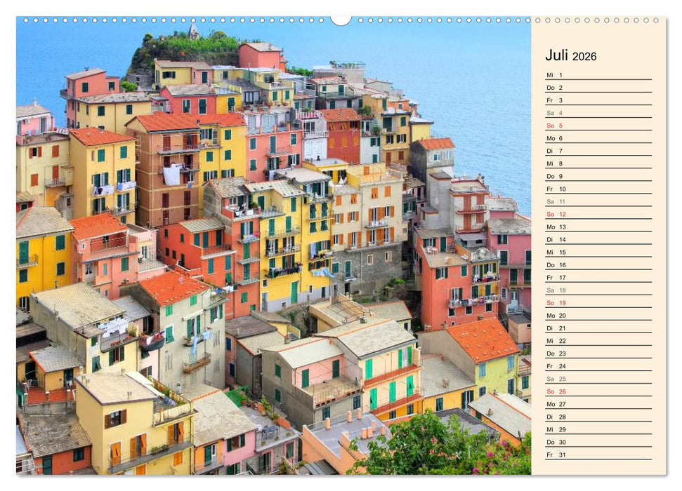 Cinque Terre - Malerische, verträumte Dörfer an der ligurischen Küste (CALVENDO Premium Wandkalender 2026)