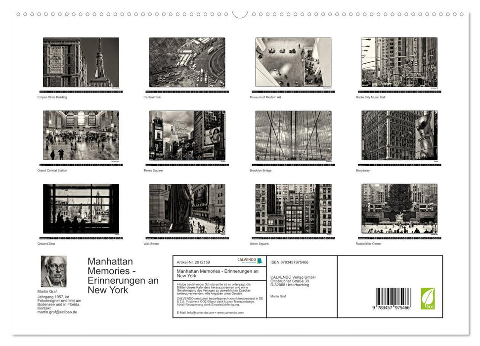 Manhattan Memories - Erinnerungen an New York (CALVENDO Premium Wandkalender 2026)