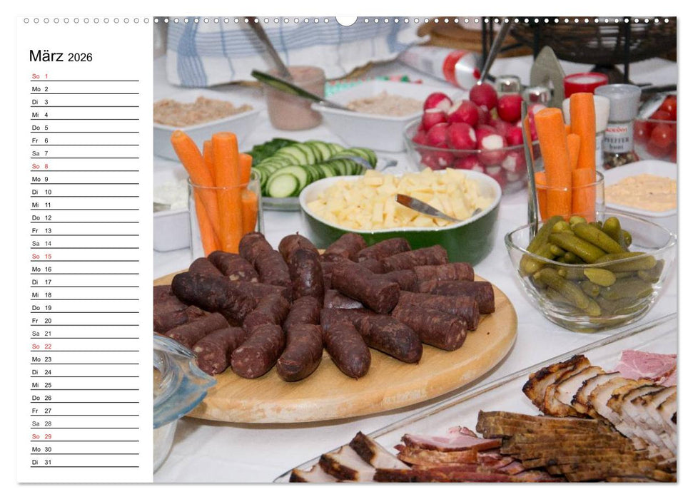 Brotzeit. Herzhaft und beliebt (CALVENDO Wandkalender 2026)