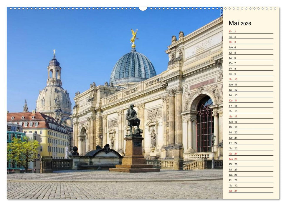 Dresden - Wunderschönes Elbflorenz (CALVENDO Premium Wandkalender 2026)