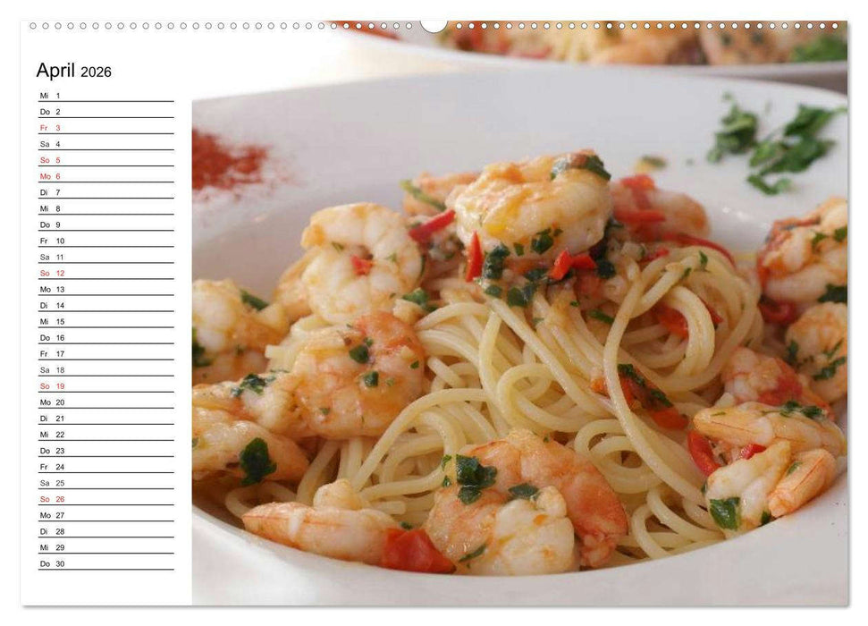 Heute gibt es Nudeln! Basta! Pasta-Impressionen (CALVENDO Wandkalender 2026)