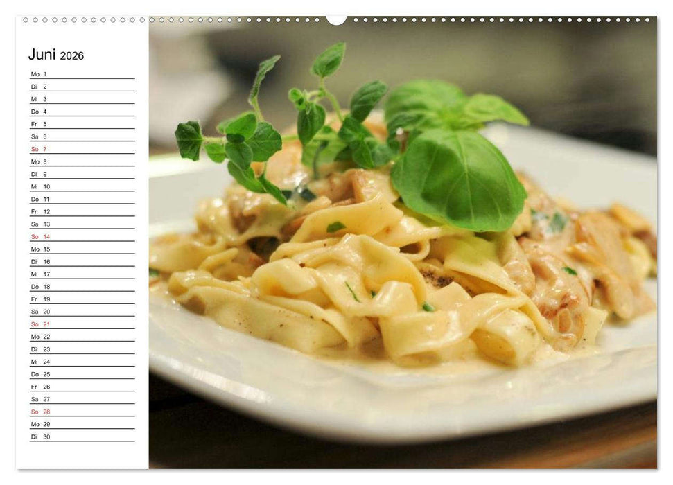 Heute gibt es Nudeln! Basta! Pasta-Impressionen (CALVENDO Wandkalender 2026)