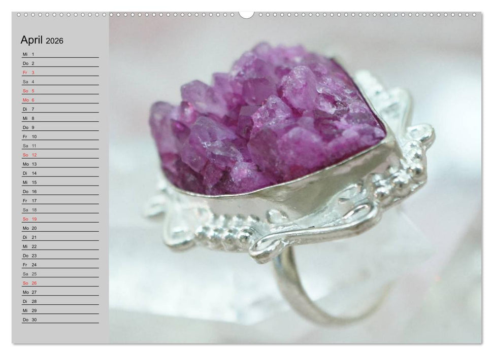 Minerale. Kristalle und Edelsteine (CALVENDO Premium Wandkalender 2026)