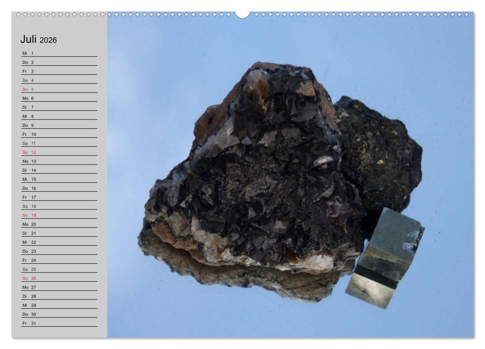 Minerale. Kristalle und Edelsteine (CALVENDO Premium Wandkalender 2026)