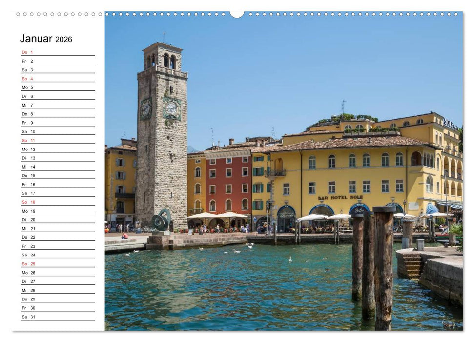 WUNDERBARER GARDASEE Riva del Garda und Torbole (CALVENDO Premium Wandkalender 2026)