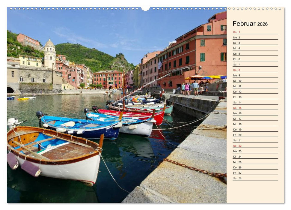 Cinque Terre - Malerische, verträumte Dörfer an der ligurischen Küste (CALVENDO Wandkalender 2026)