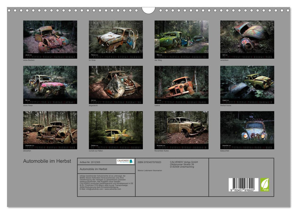 Automobile im Herbst (CALVENDO Wandkalender 2026)