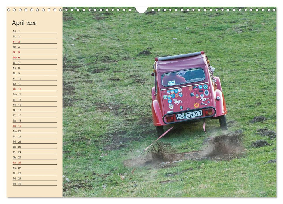 Citroën 2CV - Ente rot (CALVENDO Wandkalender 2026)