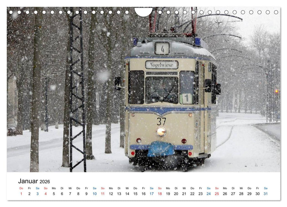 Naumburgs historische Straßenbahn (CALVENDO Wandkalender 2026)