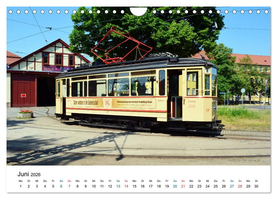 Naumburgs historische Straßenbahn (CALVENDO Wandkalender 2026)