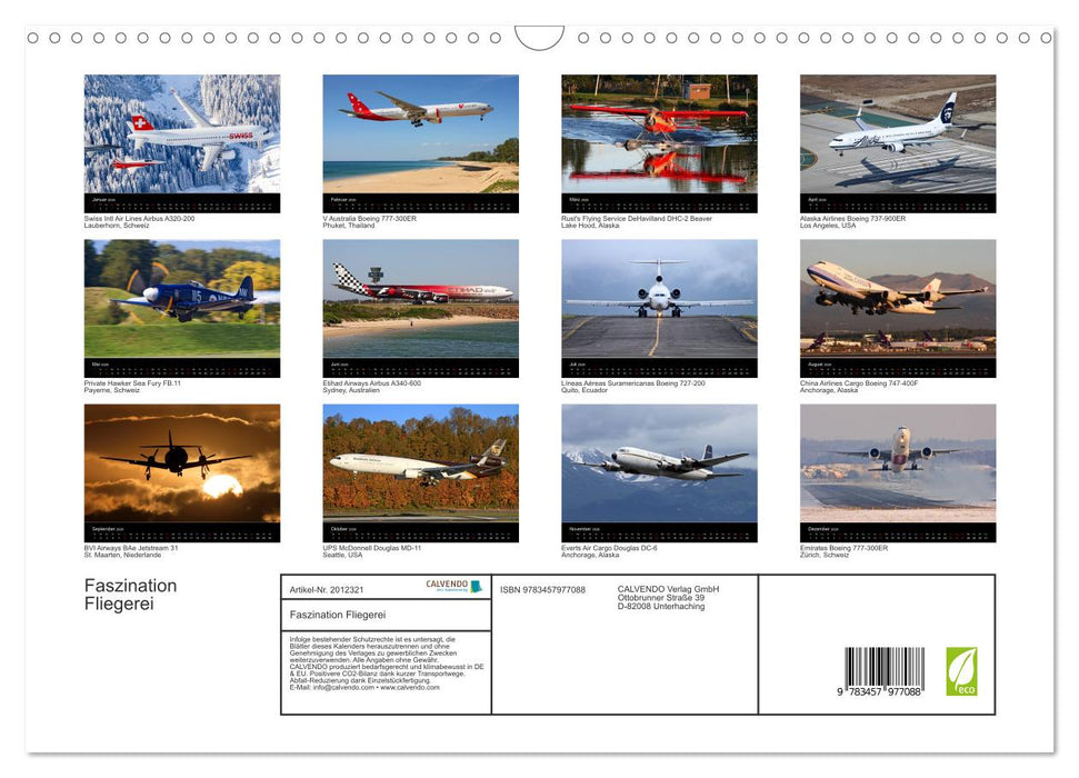 Faszination Fliegerei (CALVENDO Wandkalender 2026)