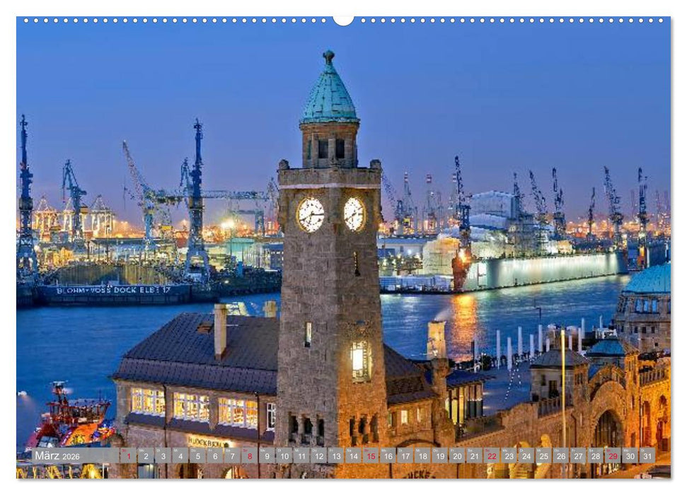 Hamburg Stadt an der Alster und Elbe (CALVENDO Premium Wandkalender 2026)