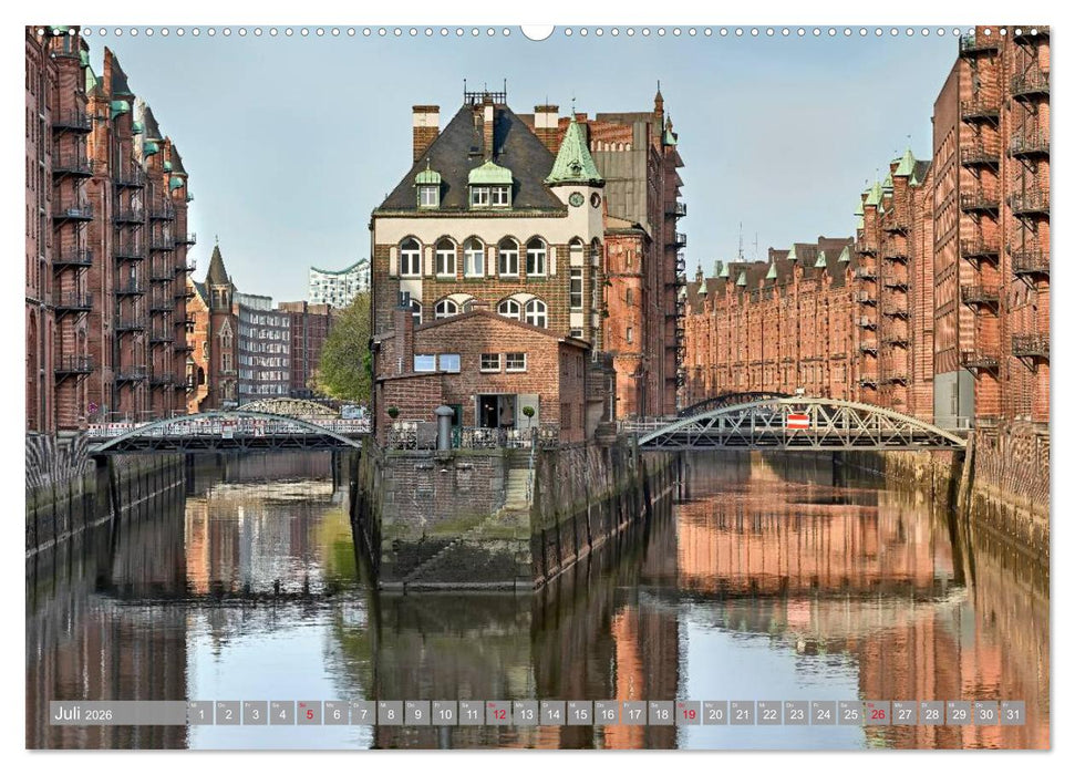 Hamburg Stadt an der Alster und Elbe (CALVENDO Premium Wandkalender 2026)