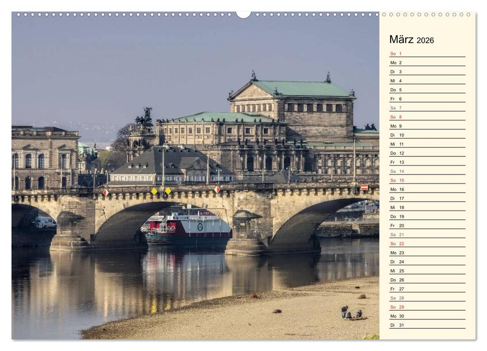 Dresden - Wunderschönes Elbflorenz (CALVENDO Wandkalender 2026)