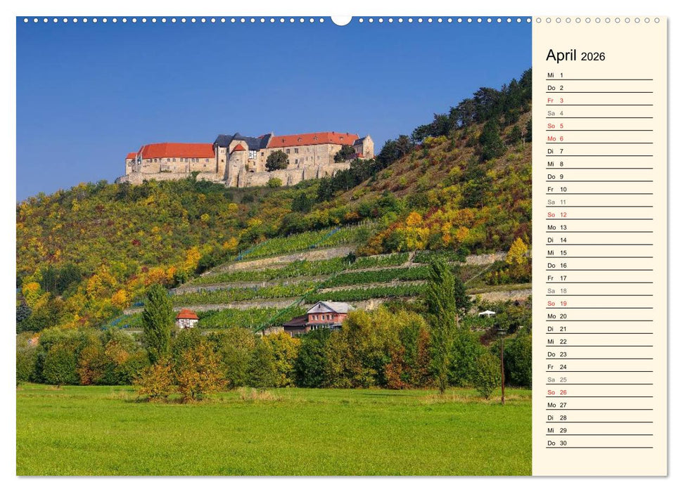 Saale-Unstrut - Region aus Wein und Stein (CALVENDO Wandkalender 2026)