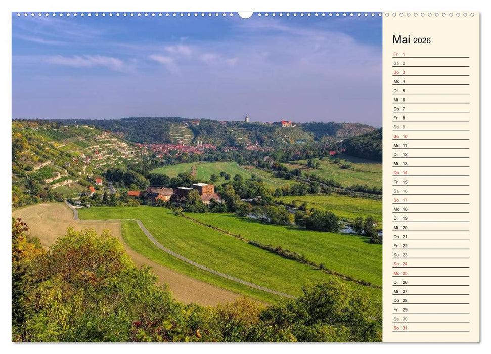 Saale-Unstrut - Region aus Wein und Stein (CALVENDO Wandkalender 2026)