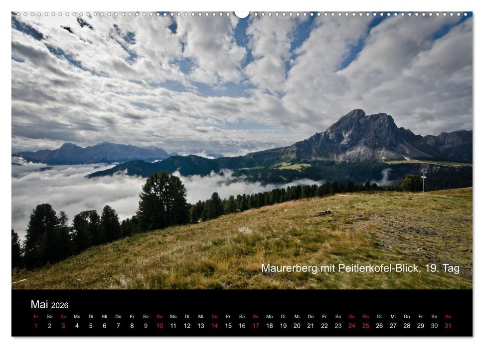 TransAlp - zu Fuß über die Alpen von München nach Venedig (CALVENDO Premium Wandkalender 2026)