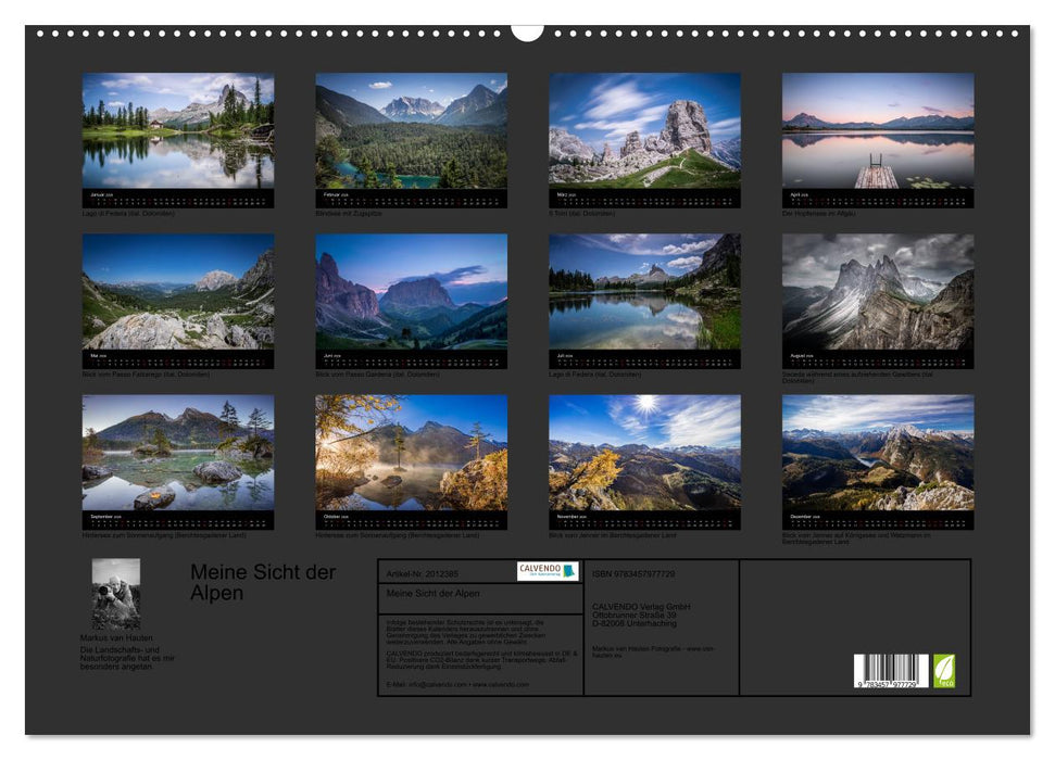 Meine Sicht der Alpen (CALVENDO Wandkalender 2026)