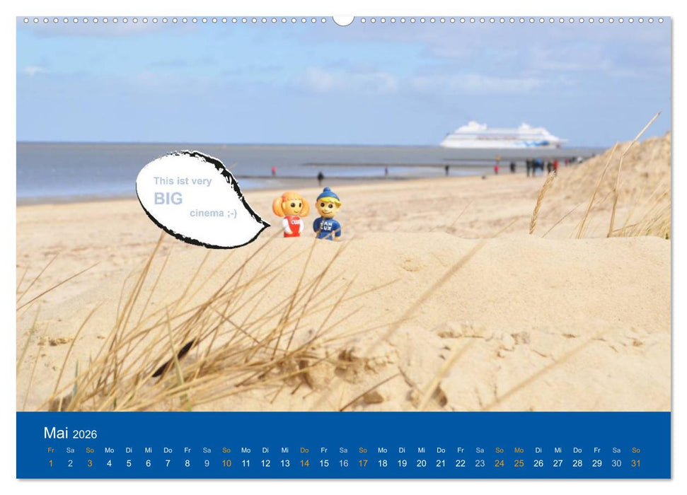 An der Waterkant mit Jan Cux und Cuxi (CALVENDO Wandkalender 2026)