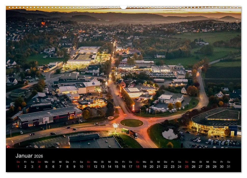 Brilon aus der Vogelperspektive (CALVENDO Premium Wandkalender 2026)