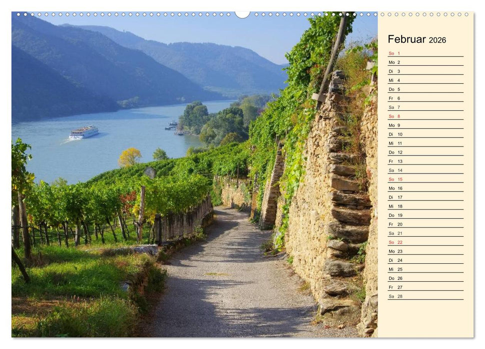 Die Wachau - Bezaubernde Orte an der Donau (CALVENDO Premium Wandkalender 2026)
