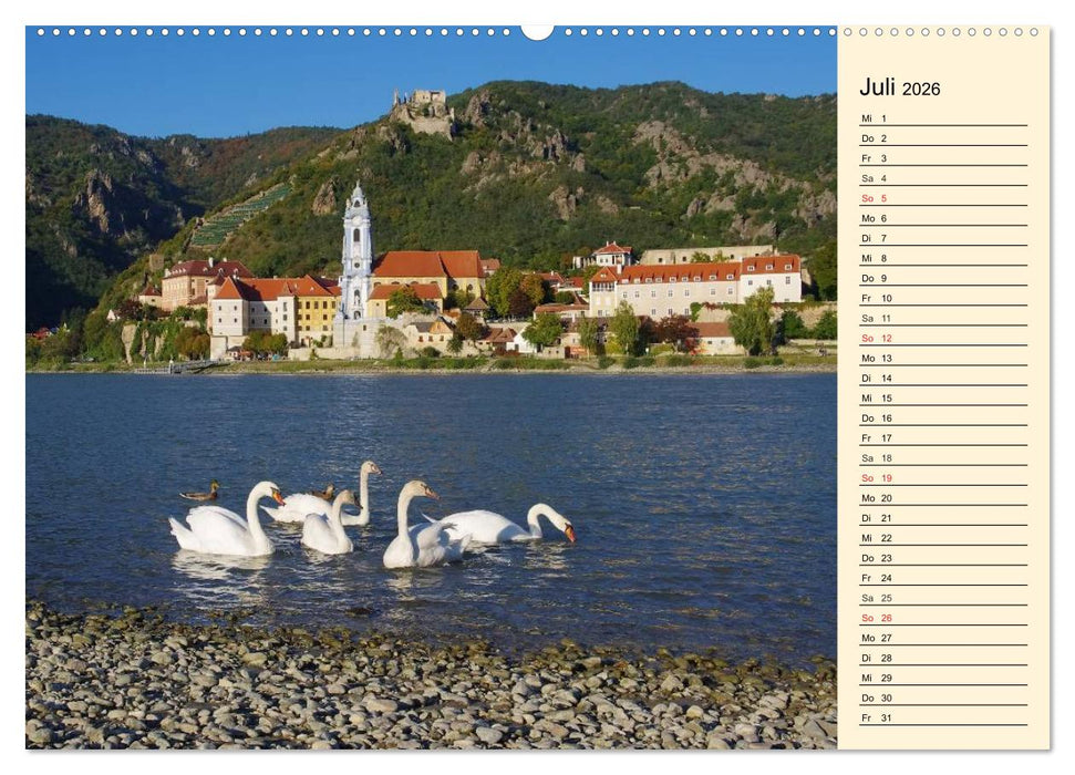 Die Wachau - Bezaubernde Orte an der Donau (CALVENDO Premium Wandkalender 2026)