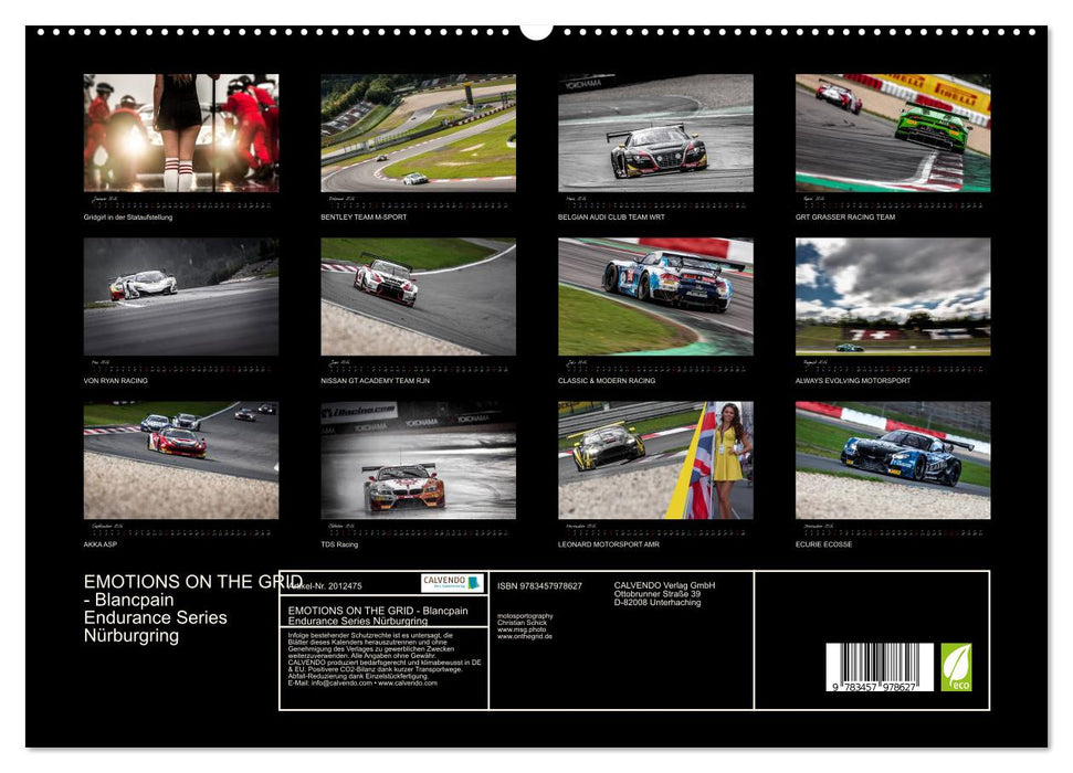 EMOTIONS ON THE GRID - Blancpain Endurance Series Nürburgring (CALVENDO Premium Wandkalender 2026)