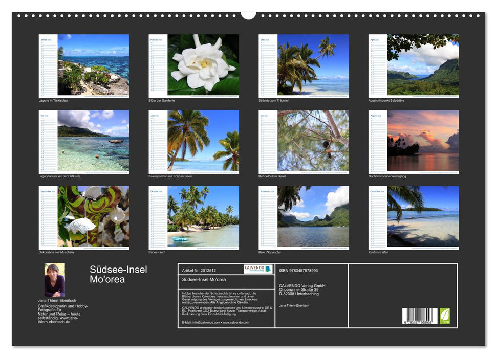 Südsee-Insel Mo'orea (CALVENDO Wandkalender 2026)
