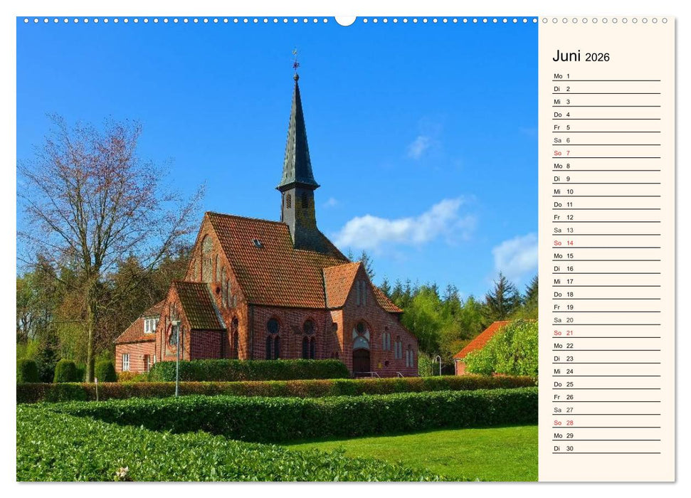 Kirchen in Ostfriesland (CALVENDO Premium Wandkalender 2026)