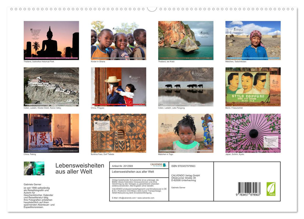 Lebensweisheiten aus aller Welt (CALVENDO Premium Wandkalender 2026)