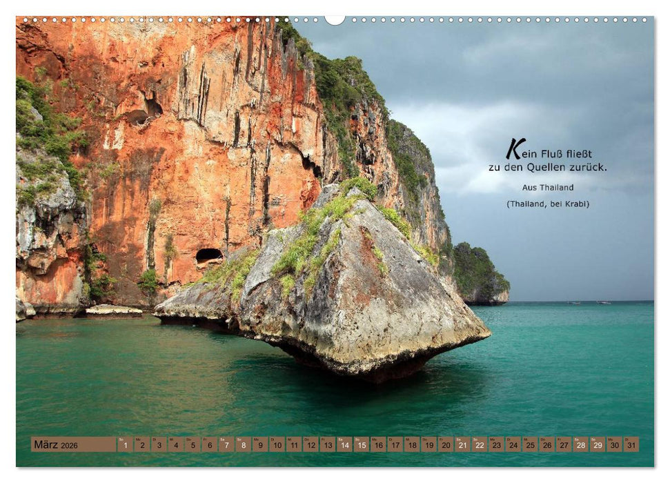 Lebensweisheiten aus aller Welt (CALVENDO Premium Wandkalender 2026)