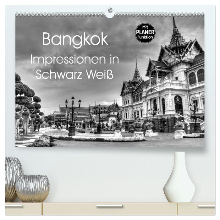 Bangkok Impressionen in Schwarz Weiß (CALVENDO Premium Wandkalender 2026)