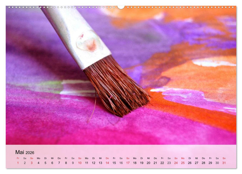 Malen. Impressionen aus der Welt der Farben (CALVENDO Premium Wandkalender 2026)