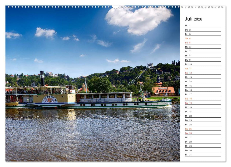 Schaufelraddampfer (CALVENDO Premium Wandkalender 2026)