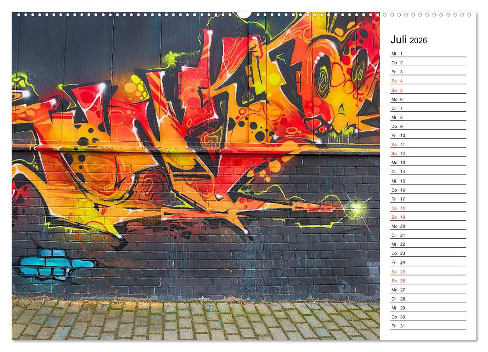 Graffiti (CALVENDO Premium Wandkalender 2026)
