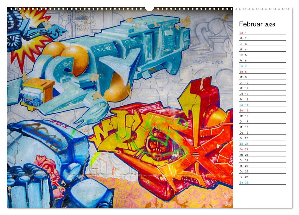 Dresden Graffiti (CALVENDO Premium Wandkalender 2026)
