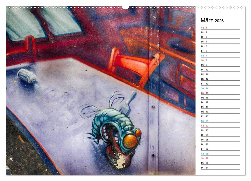 Dresden Graffiti (CALVENDO Premium Wandkalender 2026)